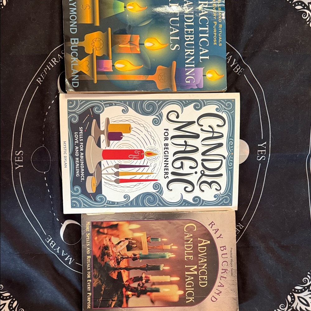 Candle Magic Book Collection with Blue, Green, and Brown Covers